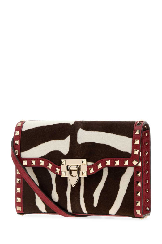Printed calf hair Rockstud crossbody bag VALENTINO GARAVANI (8W0B0R43AWT)