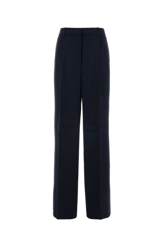 Midnight blue satin wide-leg Trent pant ANINE BING (A0312021)