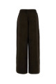 Шоколадно-коричневые брюки с широкими брючинами из сатина GANNI (A1080120)