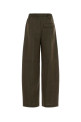 Брюки с широкими брючинами из шерсти цвета «грязь» GANNI (A1080152)