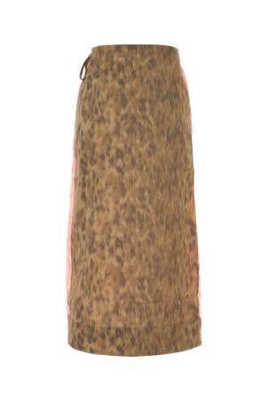 Спідниця з принтованої органзи та еластичної бавовни GANNI (A1090197)