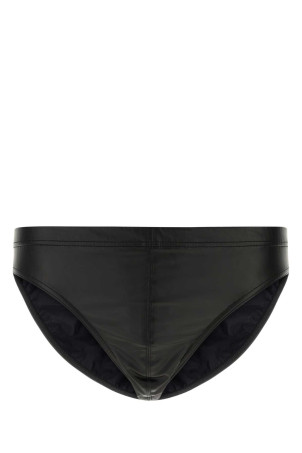 Чорні плавальні труси з синтетичної шкіри TOM FORD (BSS007FMN081)