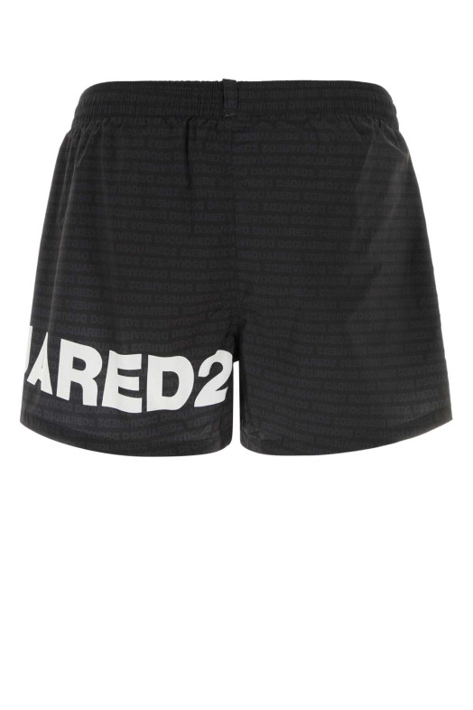 Плавки из полиэстера с принтом, зеленые, DSQUARED (D7B5C6600) DSQUARED2