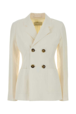 Блейзер з джерсі кольору слонової кістки від AMI (FBV766VI0052) AMI PARIS