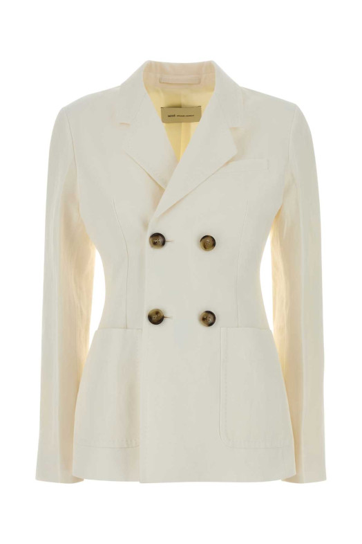 Блейзер из джерси цвета слоновой кости AMI (FBV766VI0052) AMI PARIS