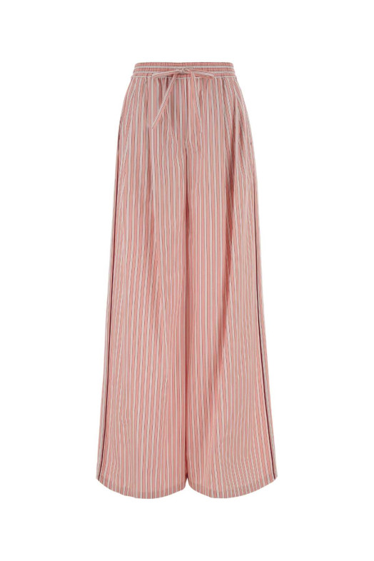 Брюки с широкими штанинами из поплина с вышивкой DOLCE & GABBANA (FTDJETFR517) DOLCE & GABBANA