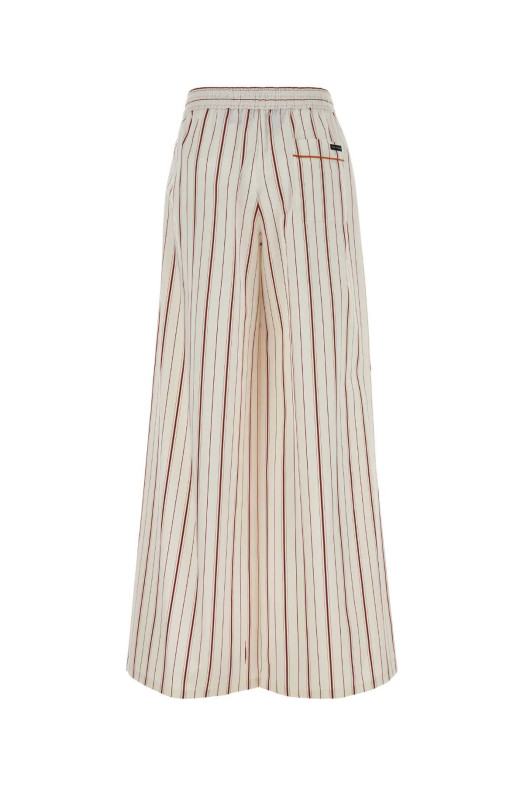 Брюки с широкими брючинами из поплина с вышивкой DOLCE & GABBANA (FTDJETFR51T) DOLCE & GABBANA