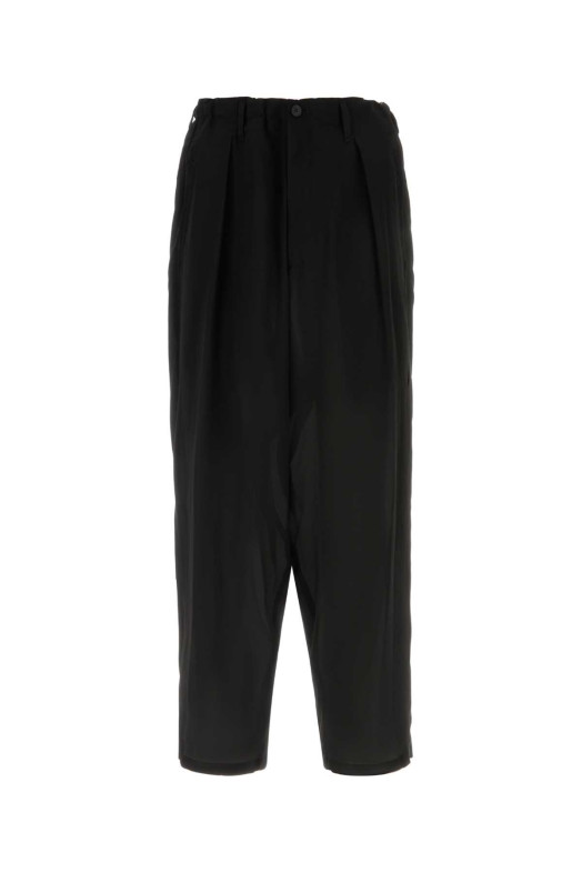 Black crepe pant Black YOHJI YAMAMOTO (HKP46441)