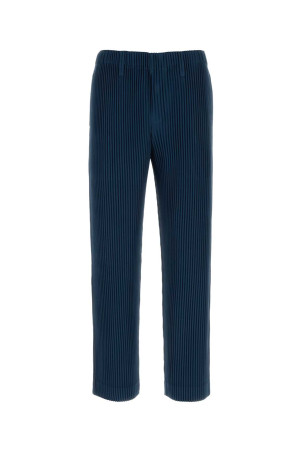 Чоловічі брюки темно-синього кольору з поліестеру з плісировкою ISSEY MIYAKE (HP66JF153) HOMME PLISSE' ISSEY MIYAKE