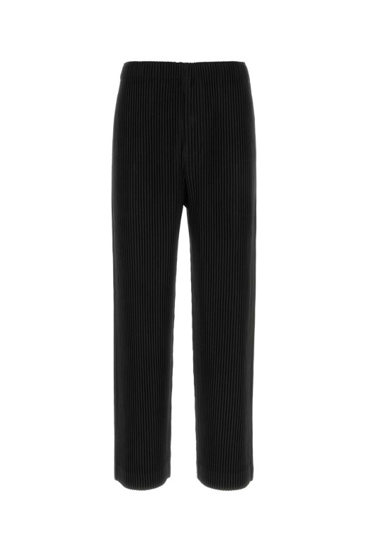 Black polyester pant HOMME PLISSE' ISSEY MIYAKE (HP66JF172)