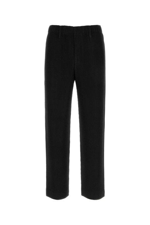 Черные брюки из полиэстера с складками для мужчин ISSEY MIYAKE (HP66JF550) HOMME PLISSE' ISSEY MIYAKE