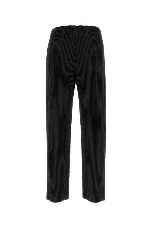 Черные брюки из полиэстера с складками для мужчин ISSEY MIYAKE (HP66JF550) HOMME PLISSE' ISSEY MIYAKE