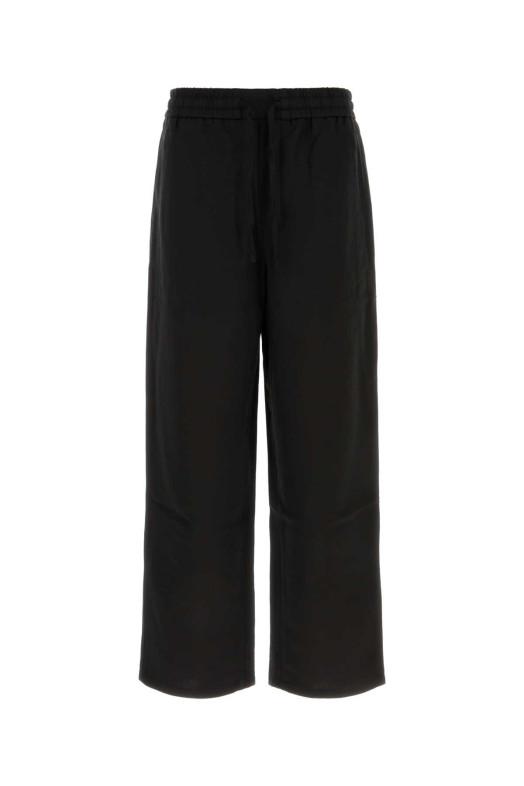 Black jersey wide-leg pant AMI (HTR868VI0052)