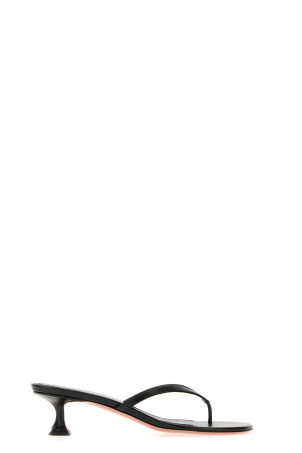 Black nappa leather Juliette thong mules Black AMINA MUADDI (JULIETTETHONG45)