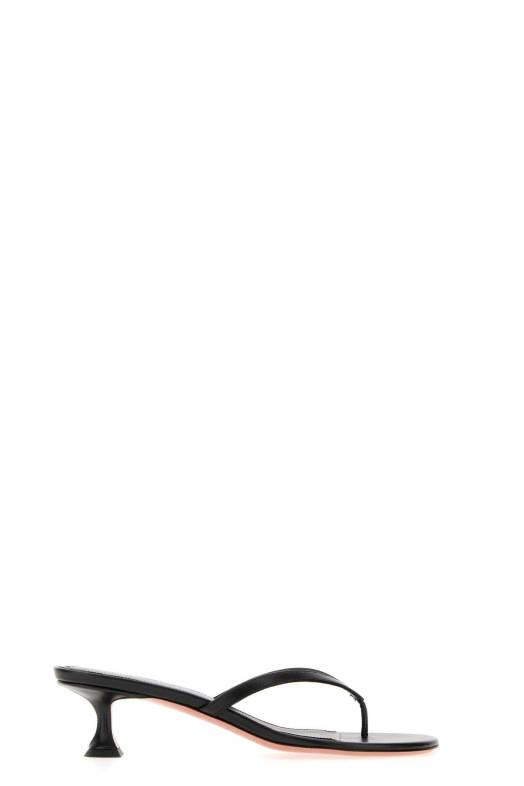 Black nappa leather Juliette thong mules Black AMINA MUADDI (JULIETTETHONG45)