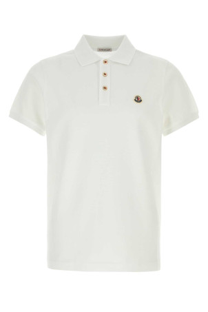 Біла сорочка-поло з піке MONCLER (L10918A0002684556)