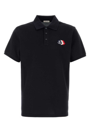 Полуночно-синя сорочка-поло з піке від MONCLER (L10918A0003089A16)