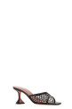 Black leather and mesh Lupita Net mules Black AMINA MUADDI (LUPITANETSLIPPER70)