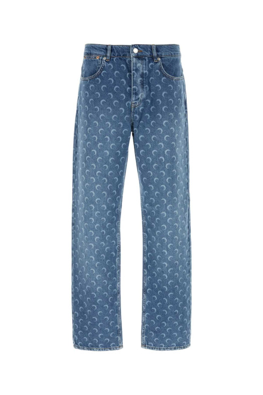 Printed denim jeans MARINE SERRE (MPA066CCDEN0002)