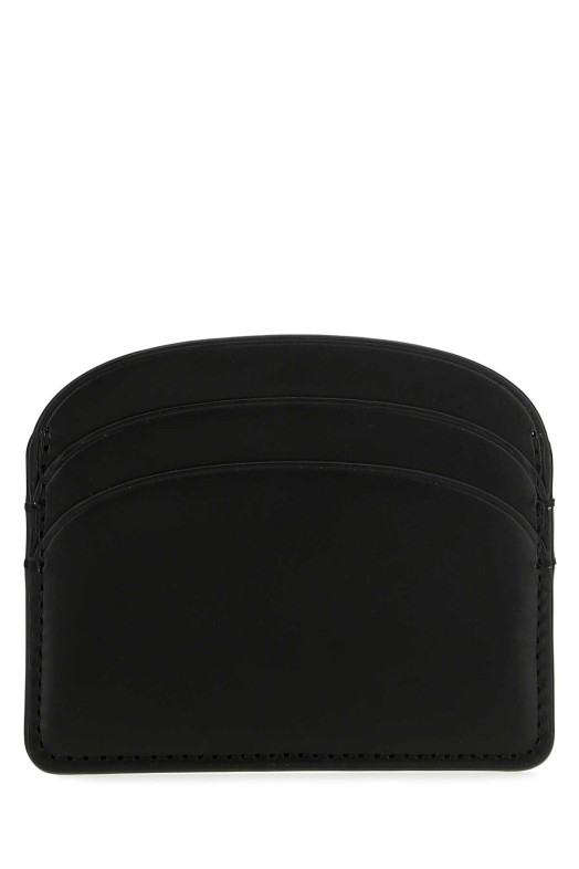 Black leather card holder Black A.P.C. (PXAWVF63270)