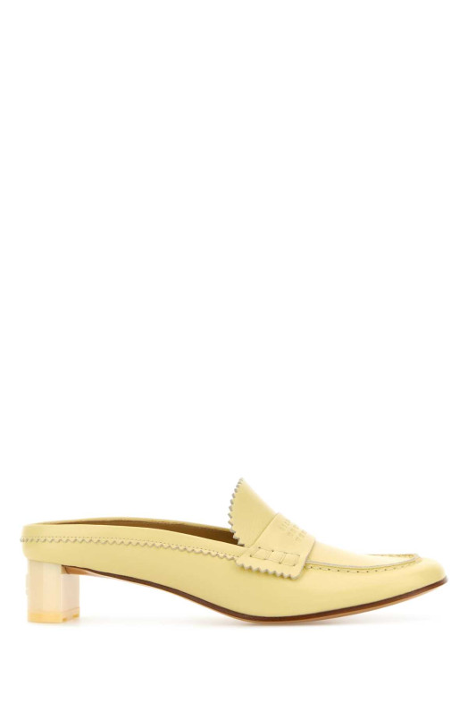 Pastel yellow leather mules MM6 MAISON MARGIELA (S66WX0074P7560)
