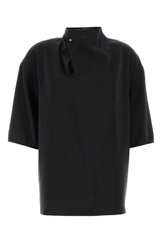 Black Blusa in misto seta nera LEMAIRE (SH1217LF1308)