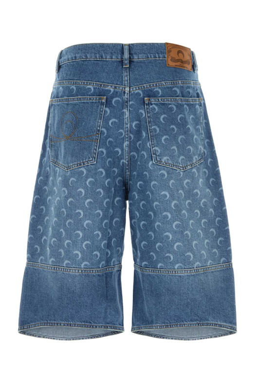Printed denim bermuda shorts MARINE SERRE (USH004BCDEN0002)