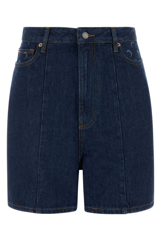 Синие джинсовые шорты MARINE SERRE (WSH018ARDEN0002)