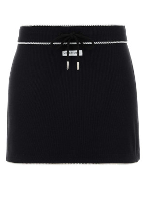 Чорна міні-спідниця з еластичної бавовни MARINE SERRE (WSK133ACJER0011)