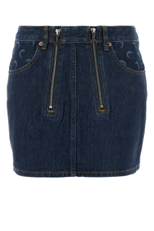 Синя джинсова міні-спідниця MARINE SERRE (WSK135ARDEN0002)