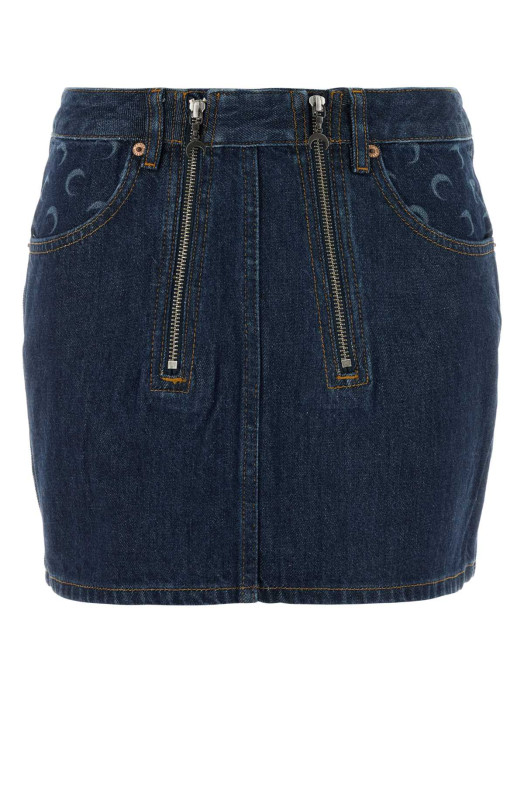 Синяя джинсовая мини-юбка MARINE SERRE (WSK135ARDEN0002)