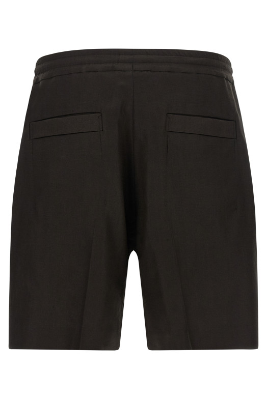 Льняные бермуды коричневого цвета ZEGNA UHI35A3TB14202