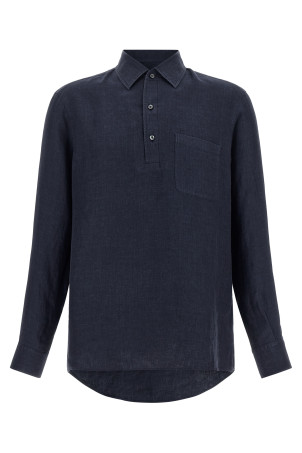 Футболка Polo Oasi Lino Blue ZEGNA UHX51A3SRF13402