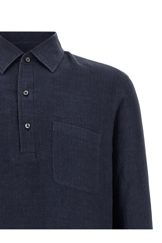 Поло «Oasi Lino Blue» ZEGNA UHX51A3SRF13402