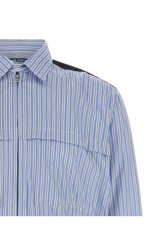 Рубашка с джинсовыми вставками, СИНИЙ JUNYA WATANABE WQB0371