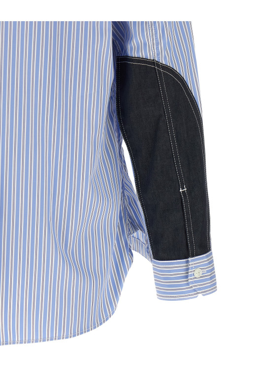 Рубашка с джинсовыми вставками, СИНИЙ JUNYA WATANABE WQB0371