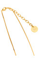 Strass logo necklace Gold