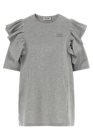 Сукня з воланами, сіра MIU MIU MMA932SOOO19PMF0K44