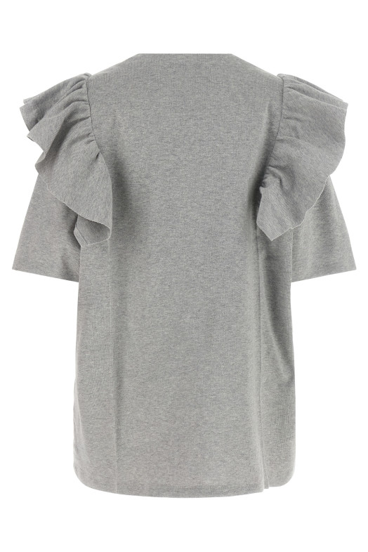 Платье с оборками, серого цвета MIU MIU MMA932SOOO19PMF0K44