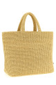 Crochet raffia shopping bag Beige
