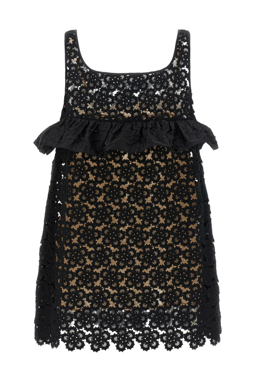 Платье «Макраме» черного цвета MIU MIU MF6359SOOO19SLF0002