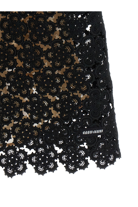 Платье «Макраме» черного цвета MIU MIU MF6359SOOO19SLF0002