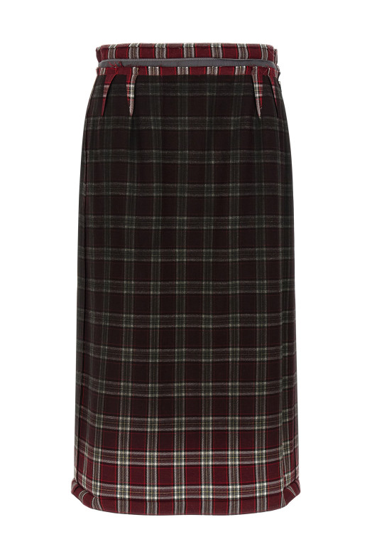 Юбка в клетку, разноцветная MAISON MARGIELA S51ME0053M35710001F