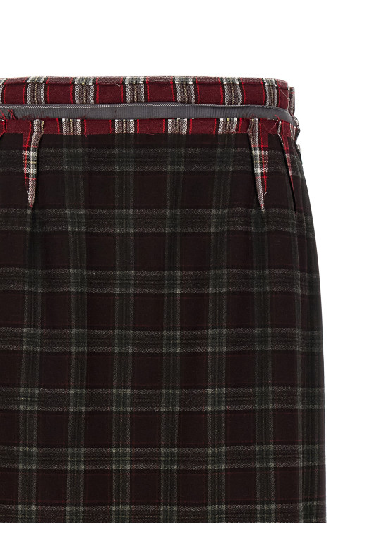 Юбка в клетку, разноцветная MAISON MARGIELA S51ME0053M35710001F