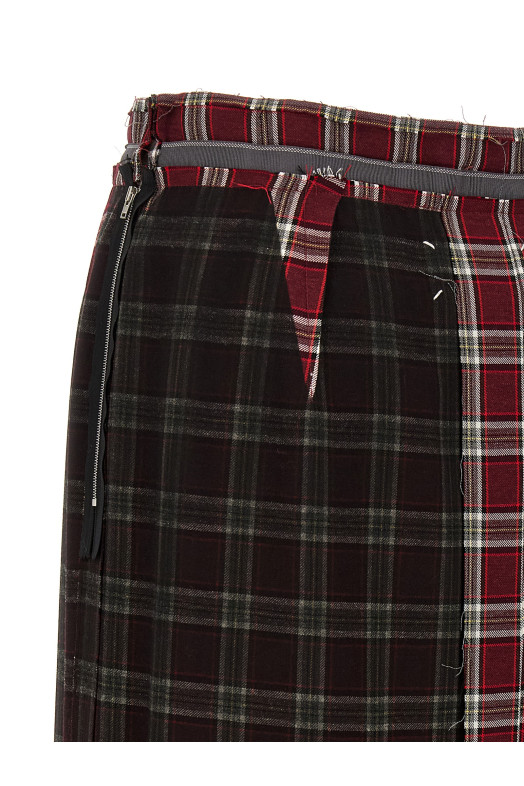 Юбка в клетку, разноцветная MAISON MARGIELA S51ME0053M35710001F