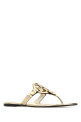 Gold leather Miller thong sandals TORY BURCH (170345)