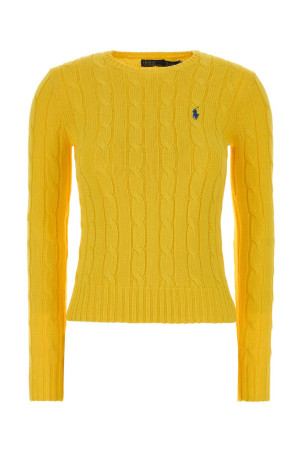 Жовтий бавовняний светр чорного кольору POLO RALPH LAUREN (211971869)