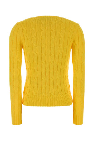 Жовтий бавовняний светр чорного кольору POLO RALPH LAUREN (211971869)