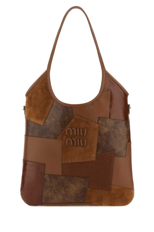 Многоцветная кожаная сумочка MIU MIU (5BG231VMLN2CRI)