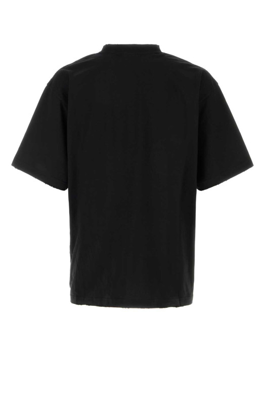 Черная хлопковая футболка Black BALENCIAGA (764235TUVE4)